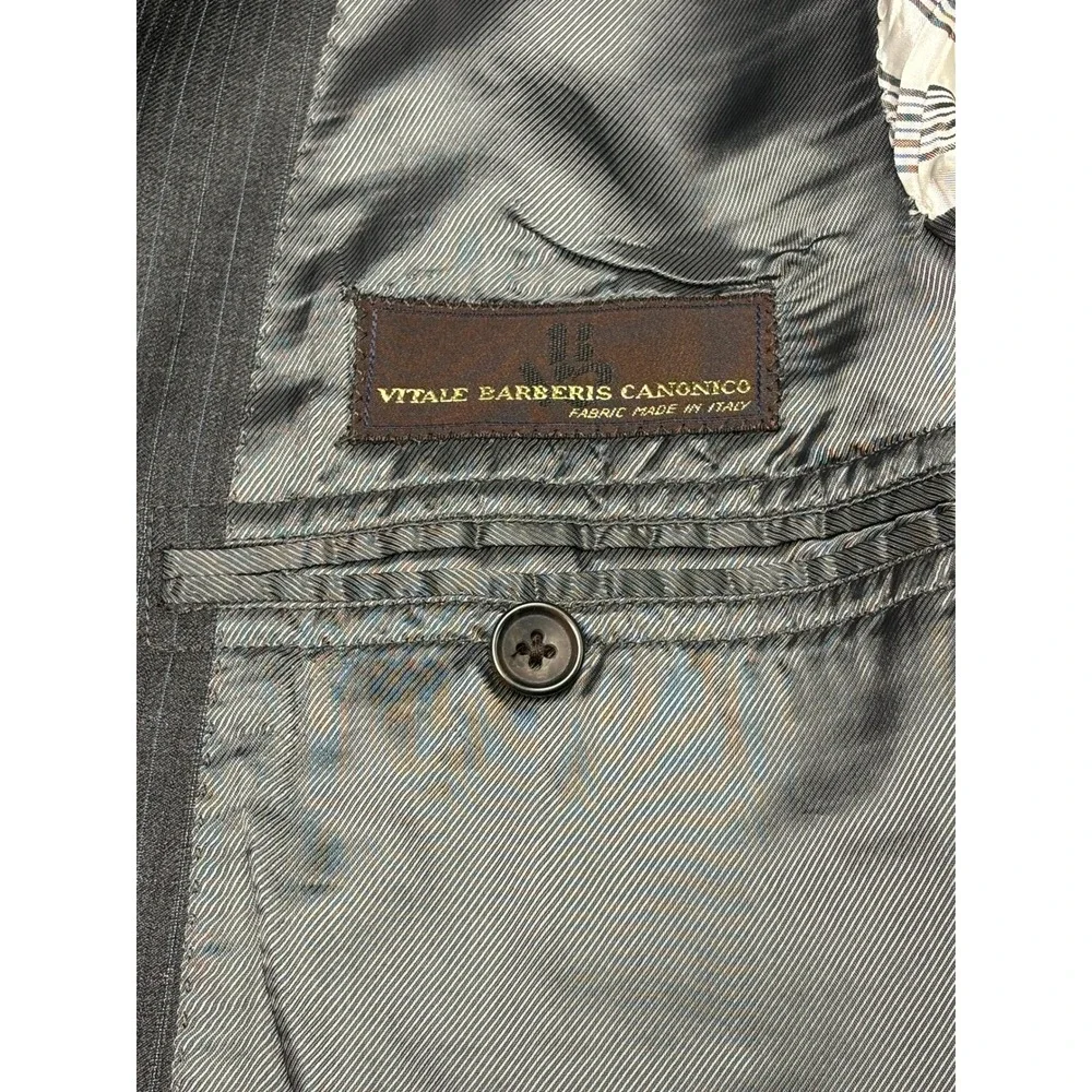 Brooks Brothers 1818 Fitzgerald Blazer 39R‎ Grey Pinstripe Wool Made Italy